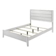 Pemberly Row California King Bed with Wave Texture Headboard in White