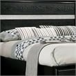 Pemberly Row Contemporary Queen Size Bed with Footboard Drawers in Black