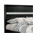 Pemberly Row Contemporary Queen Size Bed with Footboard Drawers in Black