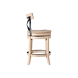 Pemberly Row Swivel Counter Chair with Black Metal Cross Back in Oak Brown