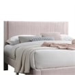 Pemberly Row Full Platform Bed with Drawer in Light Pink Corduroy