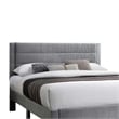 Pemberly Row Full Platform Bed with Drawer in Light Gray Corduroy