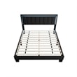 Pemberly Row Full Platform Bed with LED Headboard in Charcoal Gray