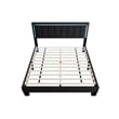 Pemberly Row Full Platform Bed with LED Headboard in Charcoal Gray