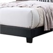 Pemberly Row Twin Platform Bed with LED Headboard in Charcoal Gray