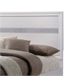 Pemberly Row Contemporary Full Size Bed with Footboard Drawers in White