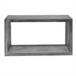 Pemberly Row 52-Inch Cube Shape Wooden Console Table in Charcoal Gray