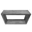 Pemberly Row 52-Inch Cube Shape Wooden Console Table in Charcoal Gray