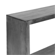 Pemberly Row 52-Inch Cube Shape Wooden Console Table in Charcoal Gray