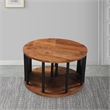 Pemberly Row 30-Inch Round Coffee Table with 3-Piece Split Design