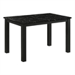 Pemberly Row 47-Inch Dining Table with Black Faux Marble Top