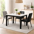 Pemberly Row 47-Inch Dining Table with White Faux Marble Top