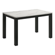 Pemberly Row 47-Inch Dining Table with White Faux Marble Top
