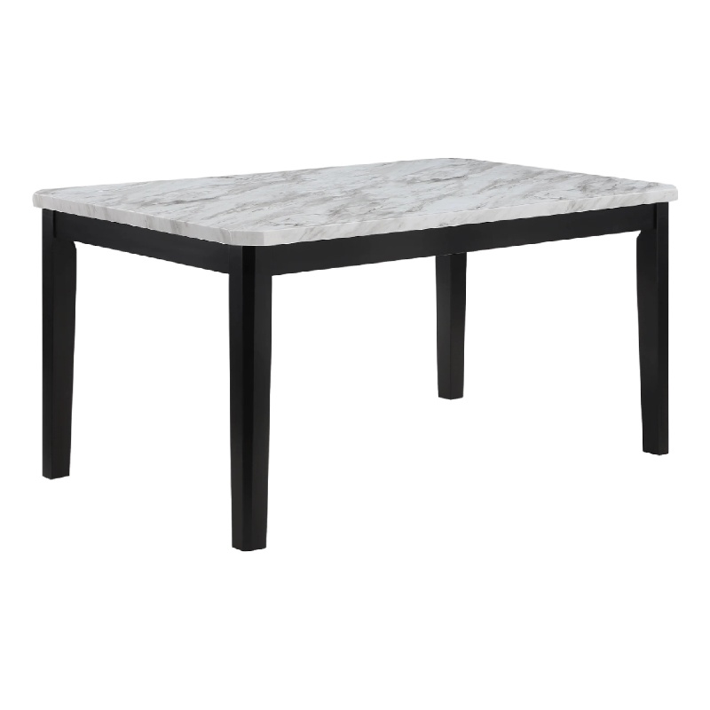Pemberly Row 64-Inch Dining Table with White Faux Marble Top