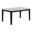 Pemberly Row 64-Inch Dining Table with White Faux Marble Top