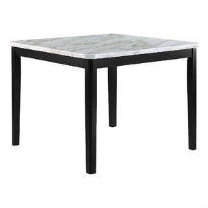 Pemberly Row 48-Inch Counter Height Table with White Faux Marble Top