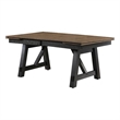 Pemberly Row Extendable Dining Table with 2 Leaves in Brown and Black