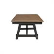 Pemberly Row Extendable Dining Table with 2 Leaves in Brown and Black
