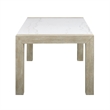 Pemberly Row 66-Inch Dining Table with White Marble Top in Light Brown