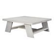Pemberly Row 40-Inch Square Coffee Table in Biscotti White Mango Wood