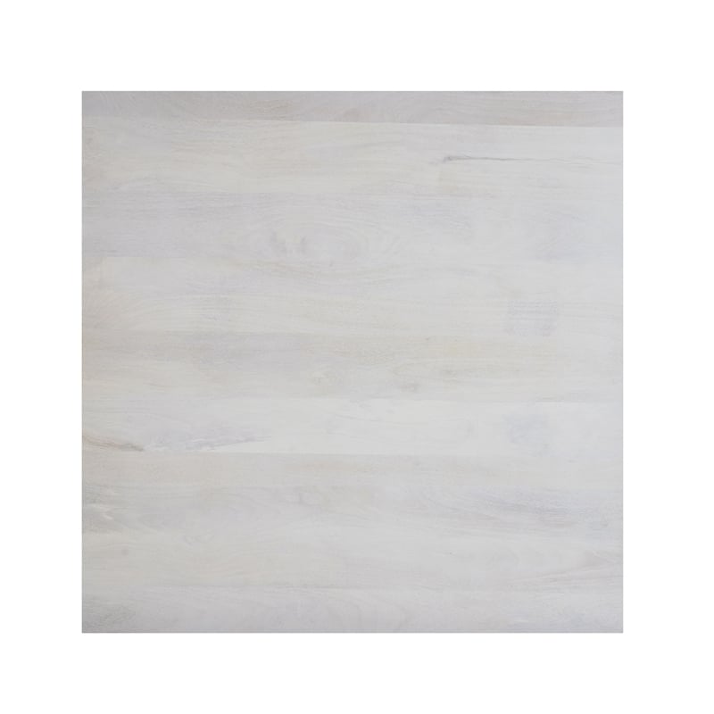 Pemberly Row 40-Inch Square Coffee Table in Biscotti White Mango Wood