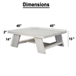 Pemberly Row 40-Inch Square Coffee Table in Biscotti White Mango Wood