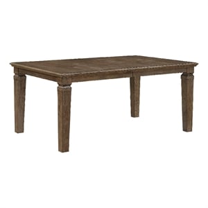 Pemberly Row Extendable Dining Table with Leaf in Light Brown