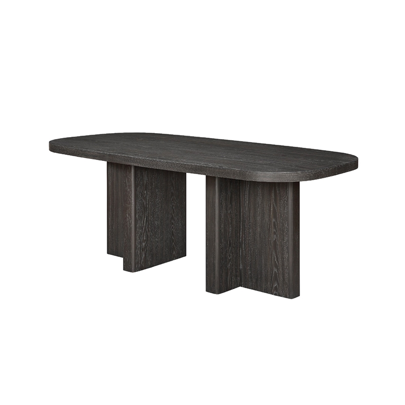 Pemberly Row 78-Inch Rectangular Dining Table in Ebony Black