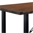 Pemberly Row Industrial 71-Inch Dining Table with U-Shaped Base in Brown & Black