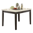 Pemberly Row Counter Height Table with Marble Top in White and Black
