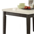 Pemberly Row Counter Height Table with Marble Top in White and Black