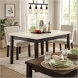 Pemberly Row Counter Height Table with Marble Top in White and Black