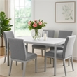 Pemberly Row Contemporary 71-Inch Outdoor Aluminum Dining Table in White