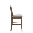 Pemberly Row Counter Height Chair Set of 2 with X-Back in Oak Brown and Gray