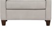 Pemberly Row Contemporary Accent Chair in Dusty White Faux Leather