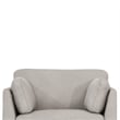 Pemberly Row Contemporary Accent Chair in Dusty White Faux Leather
