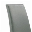 Pemberly Row Accent Chair Set of 2 with Chrome Legs in Gray Vegan Faux Leather