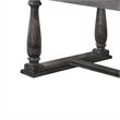 Pemberly Row Wooden Dining Table with Trestle Base 42 x 84 x 31 Inches in Gray