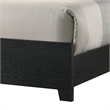 Pemberly Row King Size Bed with Wood Headboard with Lights and Shelves in Black