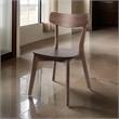 Pemberly Row Dining Side Chair Set of 2 in Walnut Brown Rubberwood