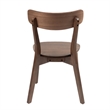 Pemberly Row Dining Side Chair Set of 2 in Walnut Brown Rubberwood