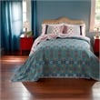 Pemberly Row 3 Pc Queen Bedspread & Pillow Sham Set in Multicolor Bohemian Print