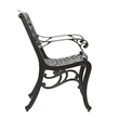 Pemberly Row Outdoor Armchair Set of 2 in Bronze Cast Aluminium w/ Lattice Back