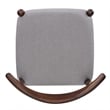 Pemberly Row Dining Side Chair Set of 2 w/ Open Curved Back in Brown Rubberwood