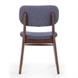 Pemberly Row Side Chair Set of 2 w/ Padded Back & Seat in Dark Gray & Rich Brown