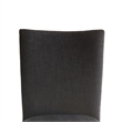 Pemberly Row Dining Side Chair Set of 2 in Black Fabric w/ Gray Oak Tapered Legs
