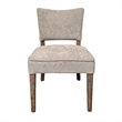 Pemberly Row Dining Side Chair 2Pc in Taupe Fabric with Graywash Oak Wood Frame
