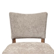 Pemberly Row Dining Side Chair 2Pc in Taupe Fabric with Graywash Oak Wood Frame