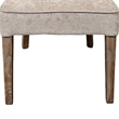 Pemberly Row Dining Side Chair 2Pc in Taupe Fabric with Graywash Oak Wood Frame