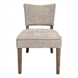 Pemberly Row Dining Side Chair 2Pc in Taupe Fabric with Graywash Oak Wood Frame
